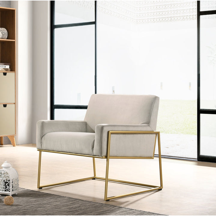 Shravi Metal and Fabric Arm Chair | Living Room Chair | Lounge Chair