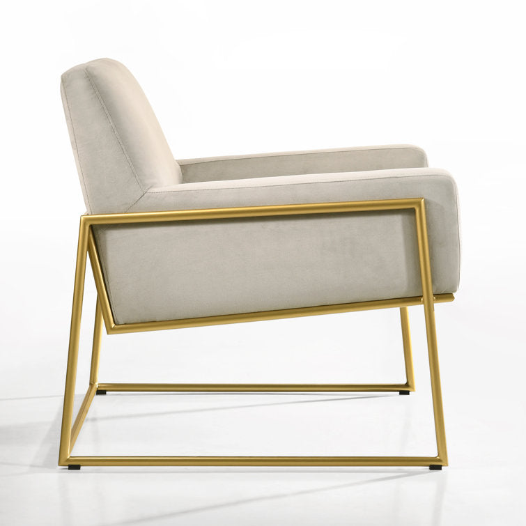 Shravi Metal and Fabric Arm Chair | Living Room Chair | Lounge Chair