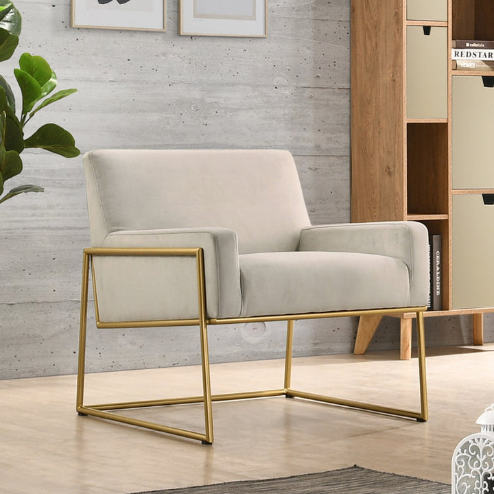 Shravi Metal and Fabric Arm Chair | Living Room Chair | Lounge Chair