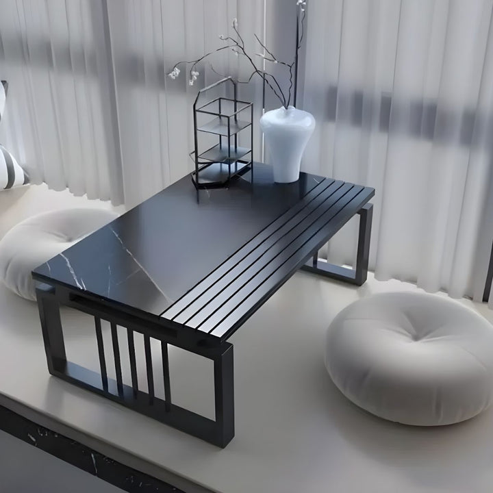Arohi Stainless Steel Frame Coffee Table for Living Room