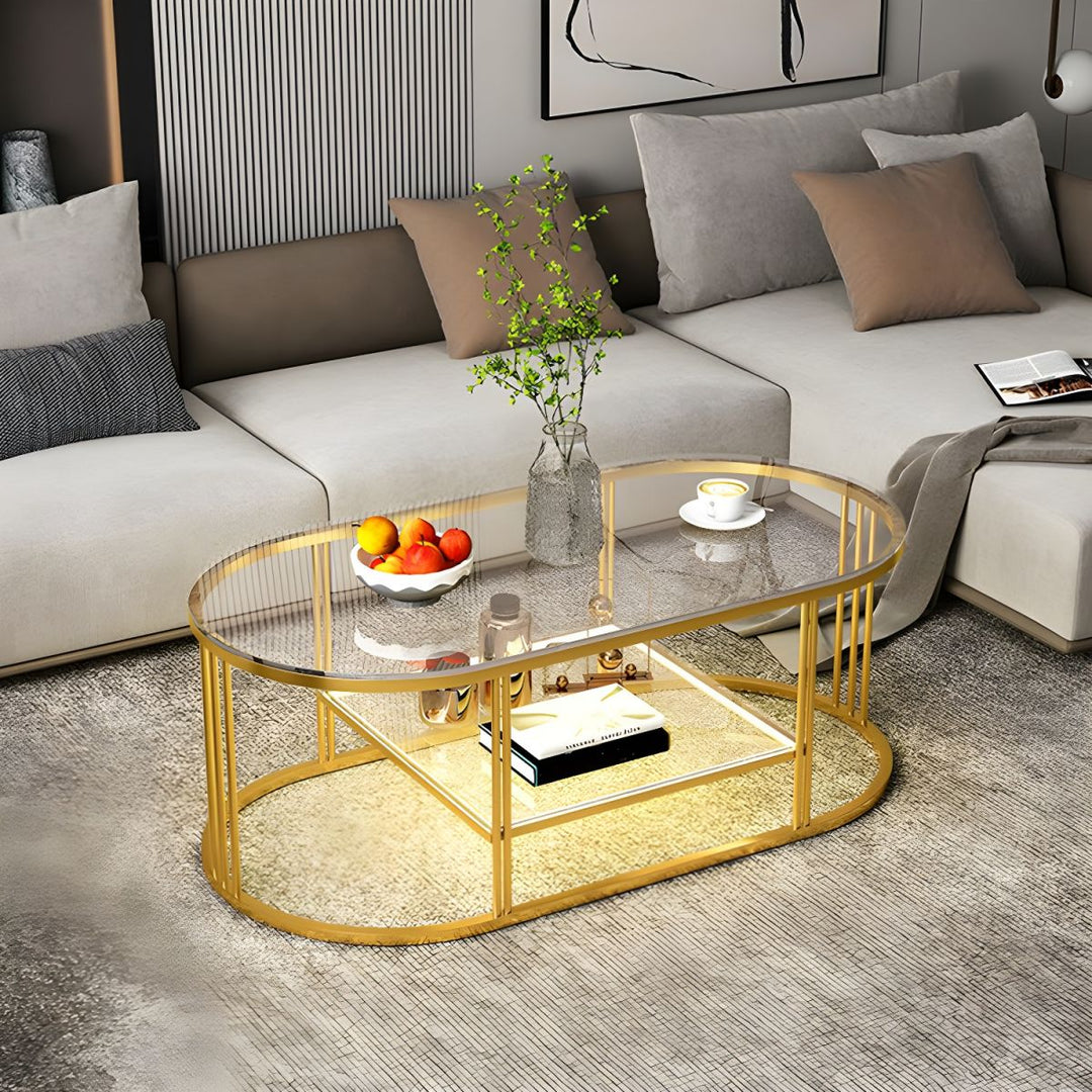 Jinal Stainless Steel Coffee Table for Lighting