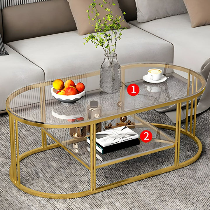 Jinal Stainless Steel Coffee Table for Lighting
