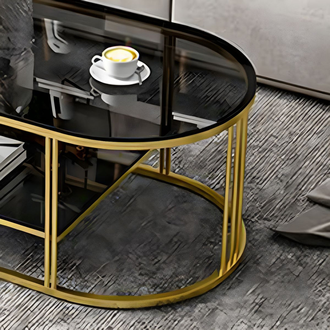 Jinal Stainless Steel Coffee Table for Lighting