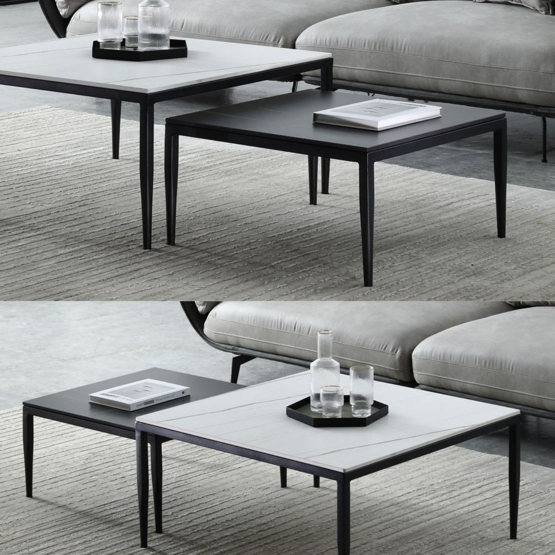 Benika Stainless Steel Frame Coffee Table for Living Room