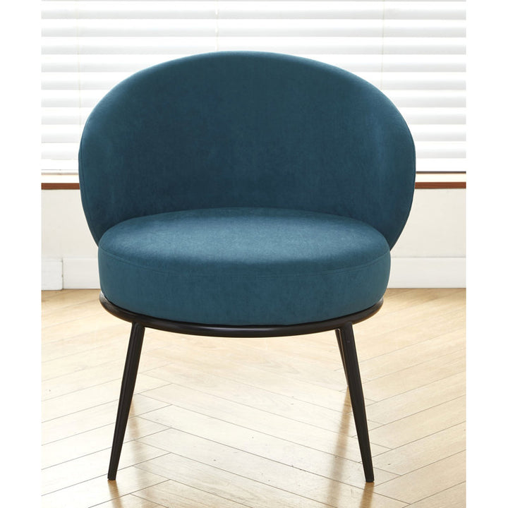 Ishani Metal and Fabric Arm Chair | Living Room Chair | Lounge Chair