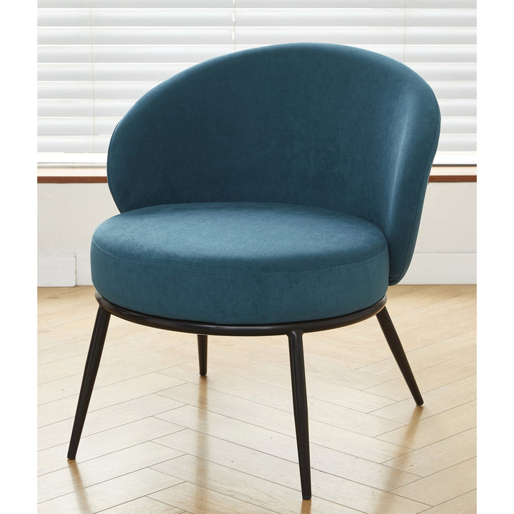 Ishani Metal and Fabric Arm Chair | Living Room Chair | Lounge Chair