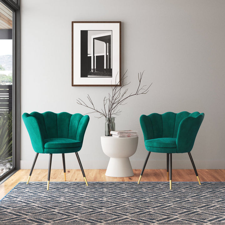 Roshika Metal and Fabric Arm Chair | Living Room Chair | Lounge Chair