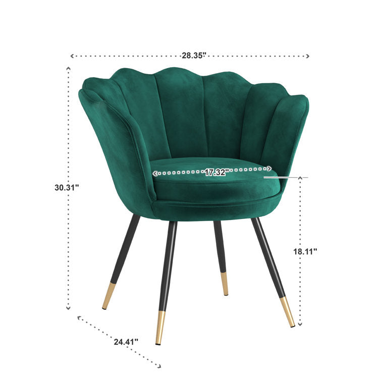 Roshika Metal and Fabric Arm Chair | Living Room Chair | Lounge Chair