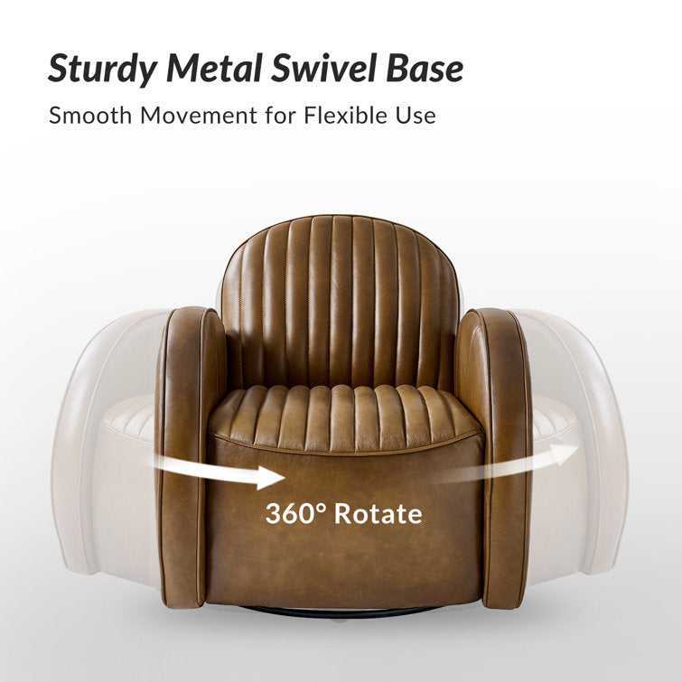Amayra Solid Wood and Fabric Arm Chair | Living Room Chair | Lounge Chair - 360 Rotating
