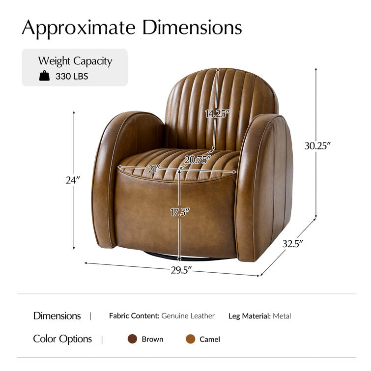 Amayra Solid Wood and Fabric Arm Chair | Living Room Chair | Lounge Chair - 360 Rotating
