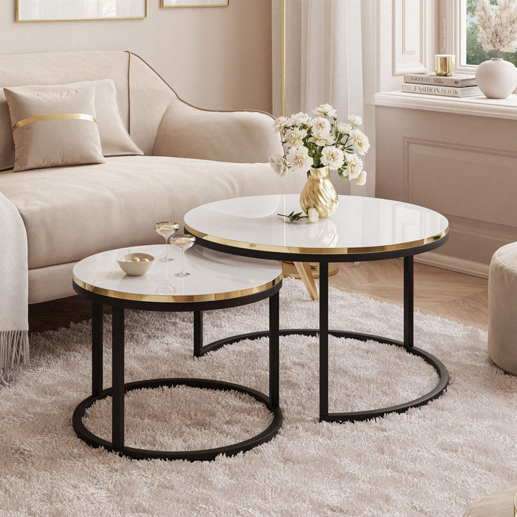 Ishita Stainless Steel Coffee Table Set Of 2