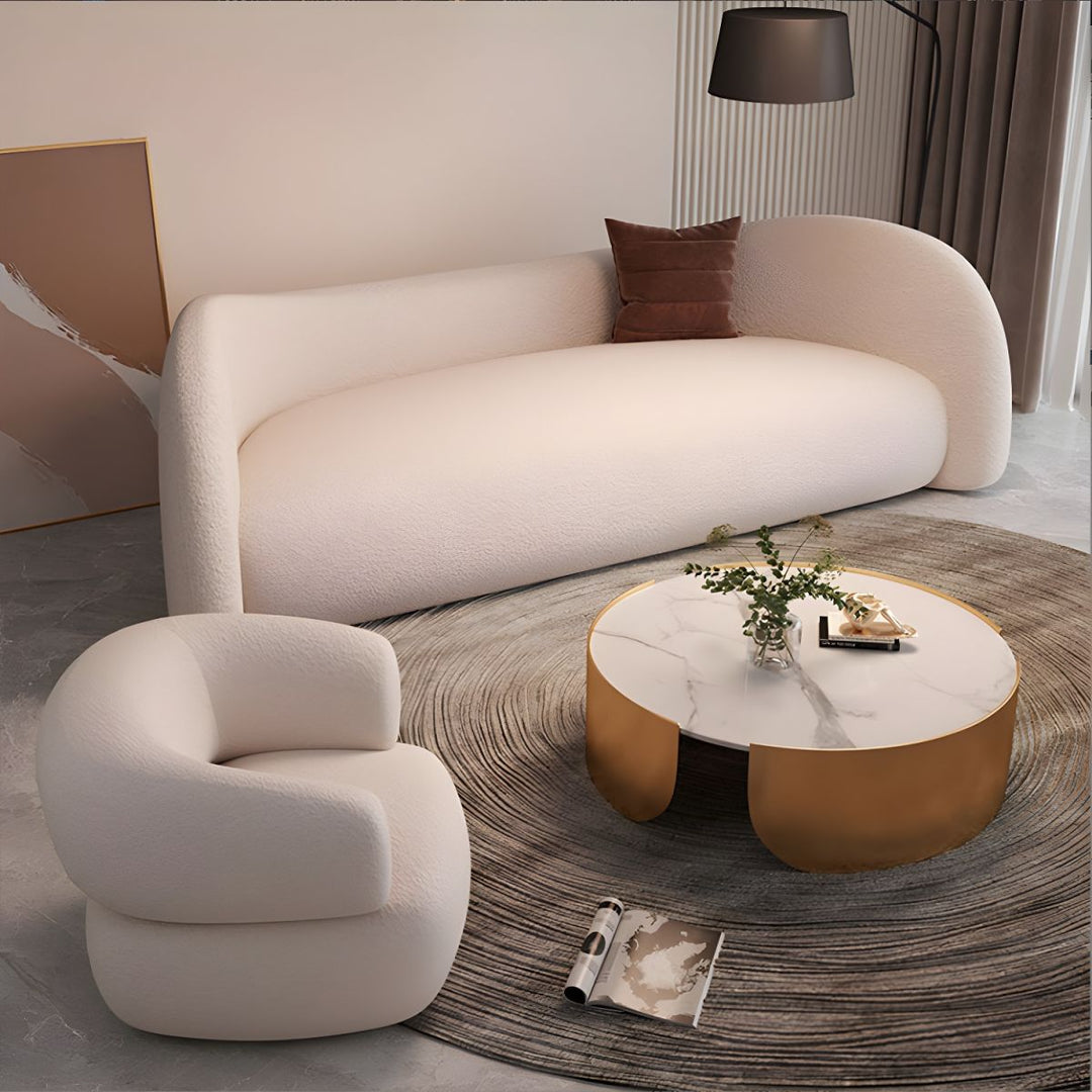 Aarav Stainless Steel Coffee Table for Living Room | Round Shaped