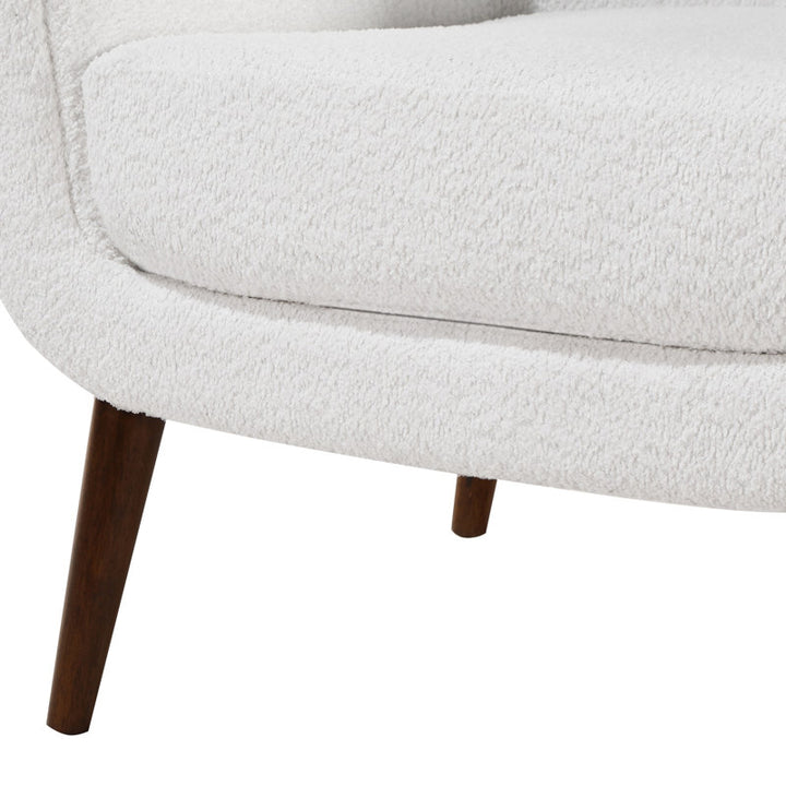 Ishita Solid Wood and Fabric Arm Chair | Living Room Chair | Lounge Chair