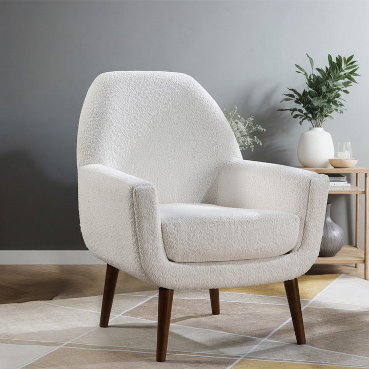 Ishita Solid Wood and Fabric Arm Chair | Living Room Chair | Lounge Chair