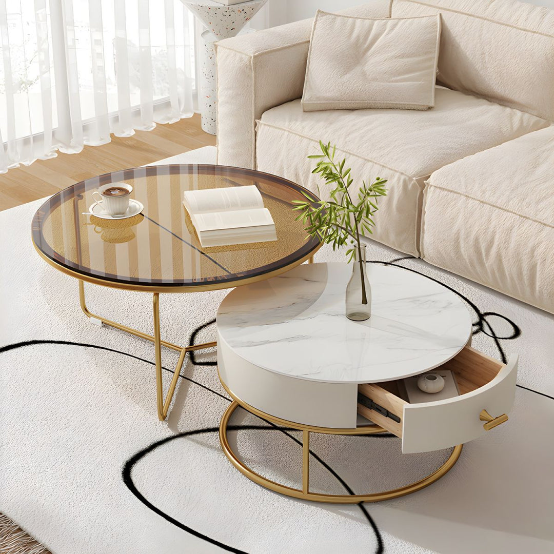 Darsh Stainless Steel Frame Coffee Table for Living Room