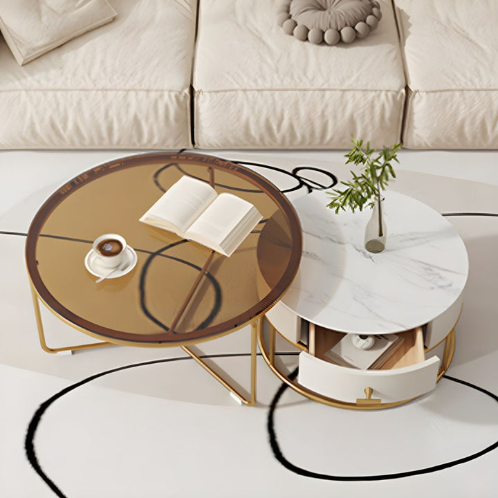Darsh Stainless Steel Frame Coffee Table for Living Room
