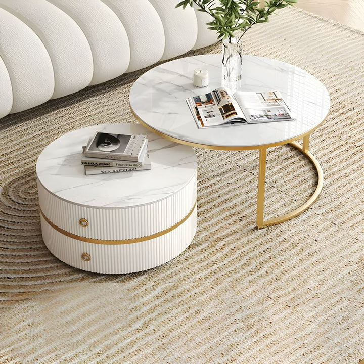 Devansh Stainless Steel Frame Coffee Table for Living Room