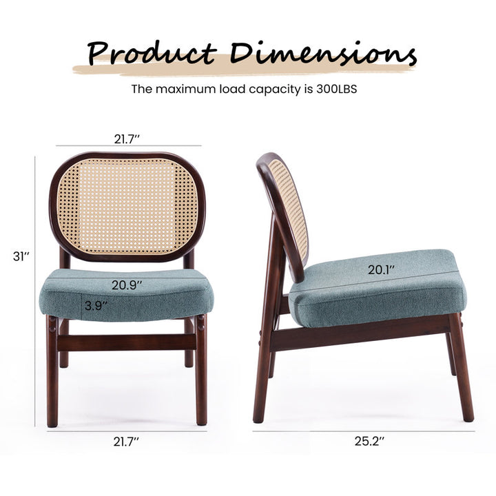 Kashika Solid Wood and Fabric Arm Chair | Living Room Chair | Lounge Chair