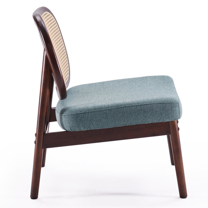 Kashika Solid Wood and Fabric Arm Chair | Living Room Chair | Lounge Chair