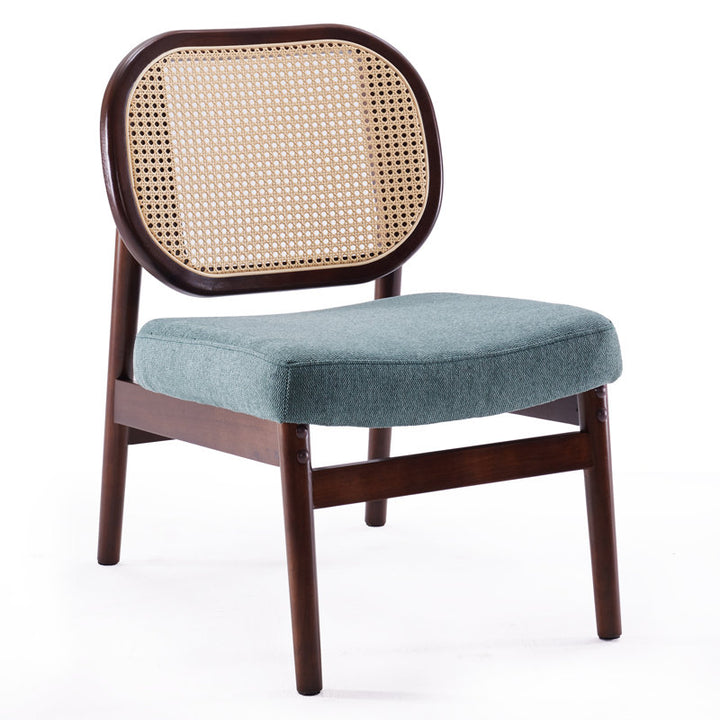 Kashika Solid Wood and Fabric Arm Chair | Living Room Chair | Lounge Chair