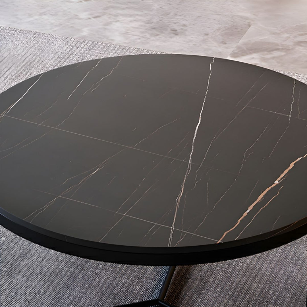 Advait Stainless Steel Coffee Table for Living Room | Set of 2 | Round Shaped