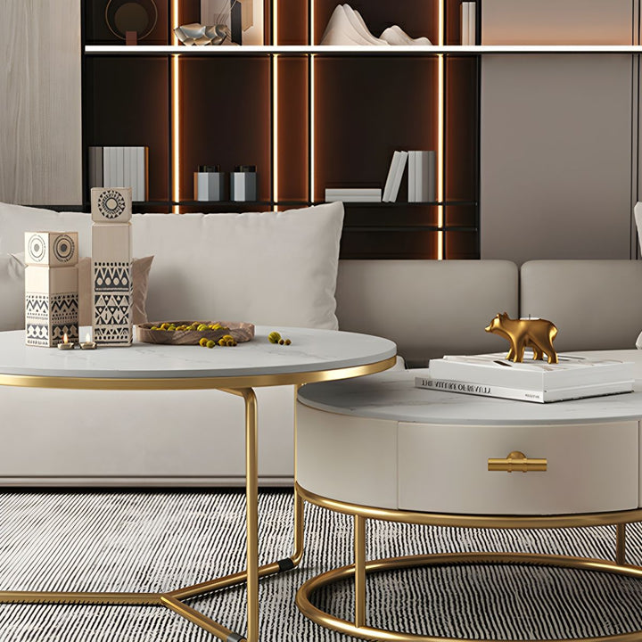 Eshan Stainless Steel Frame Coffee Table for Living Room