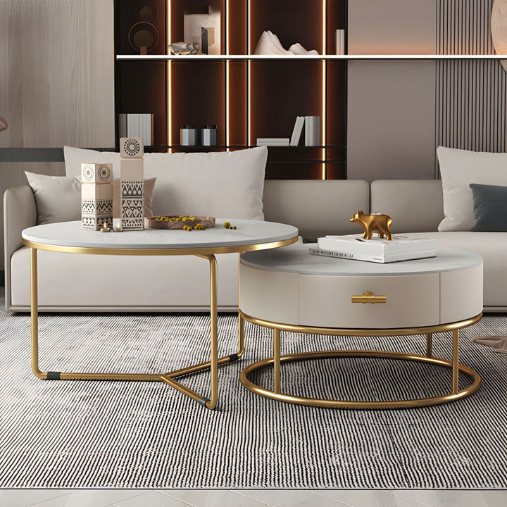 Eshan Stainless Steel Frame Coffee Table for Living Room