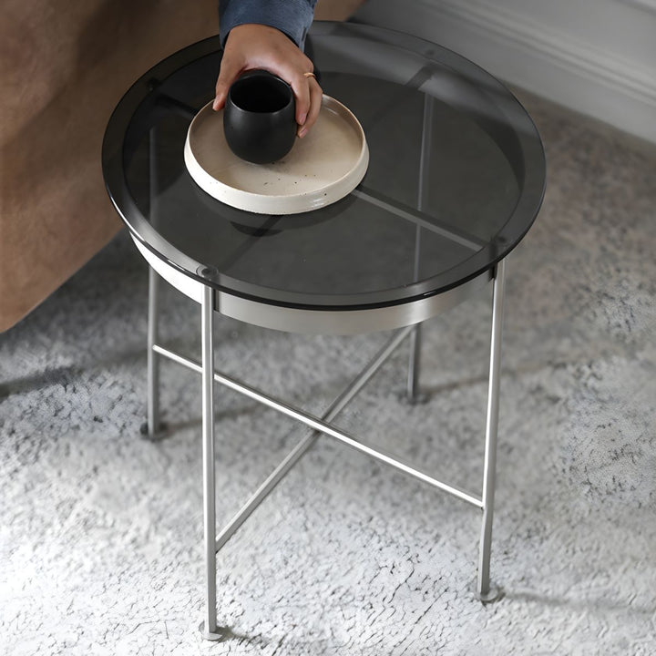 Farhan Stainless Steel Frame Coffee Table for Living Room