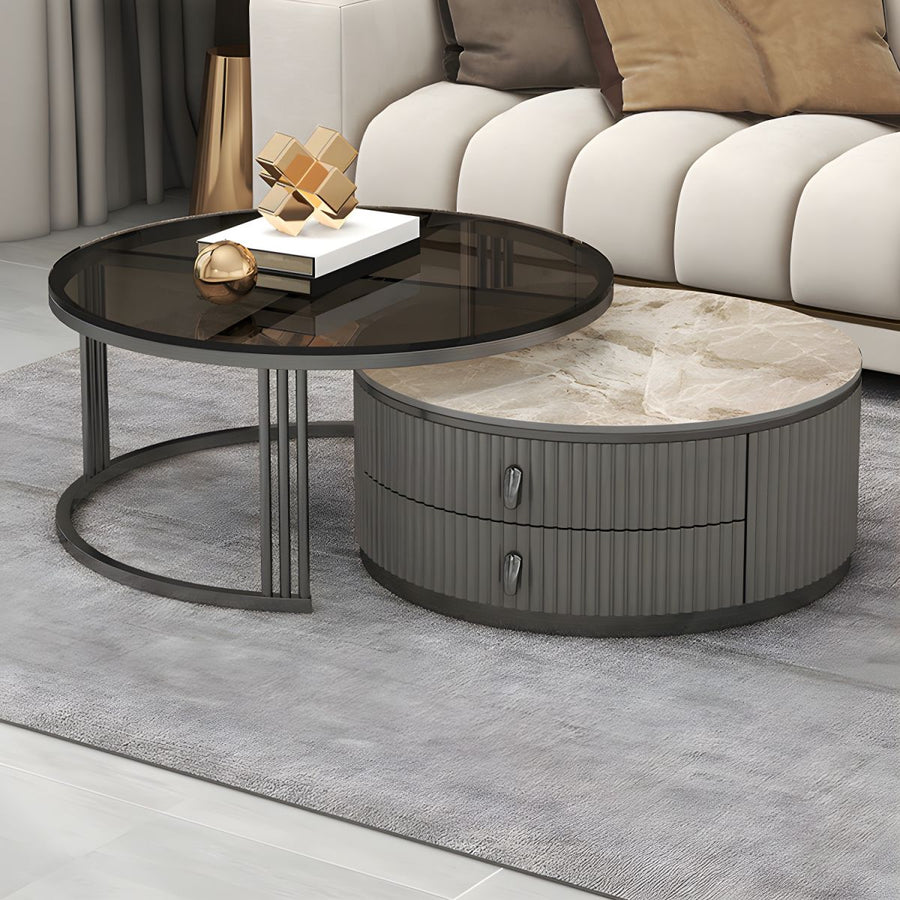 Gaurav Stainless Steel Frame Coffee Table for Living Room