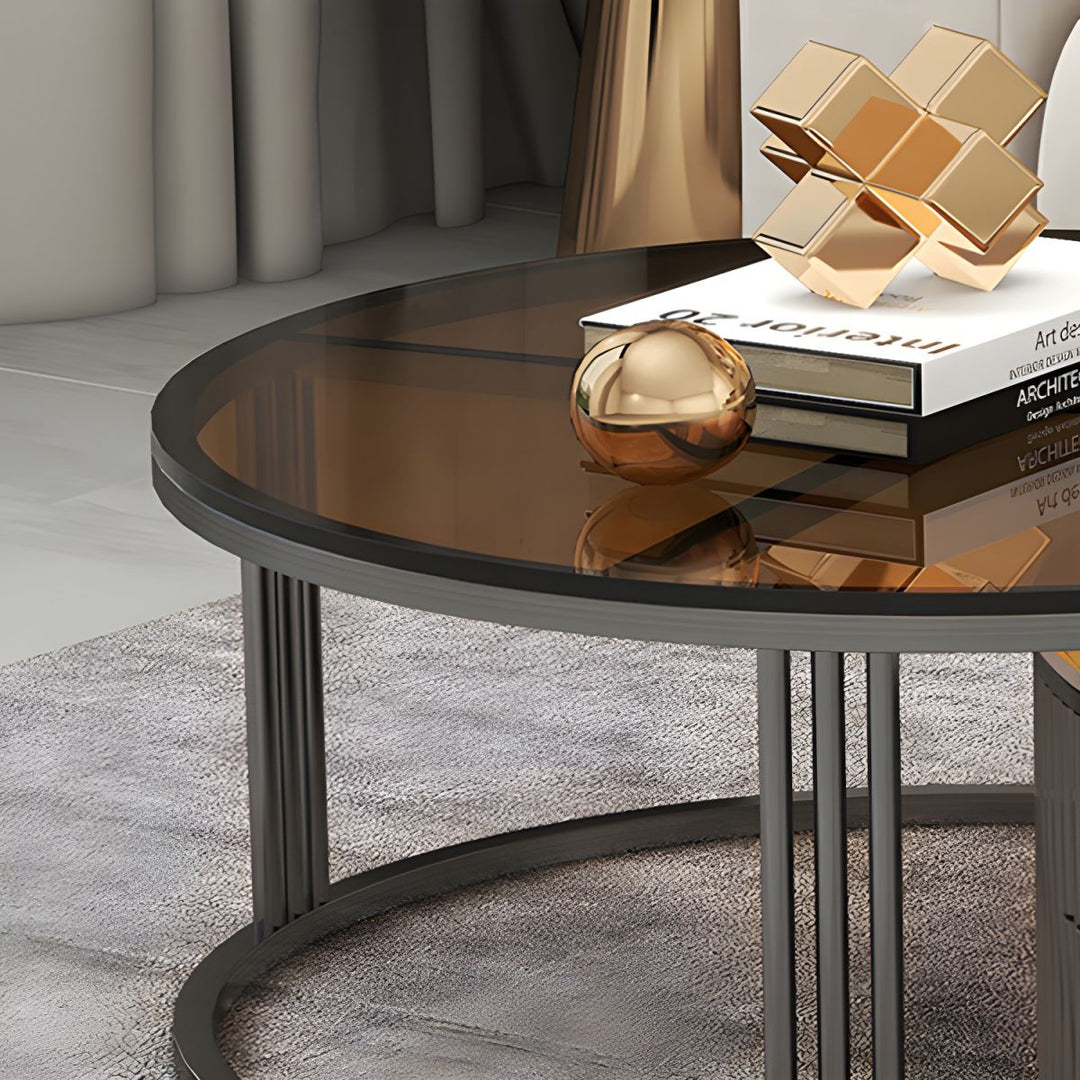 Gaurav Stainless Steel Frame Coffee Table for Living Room