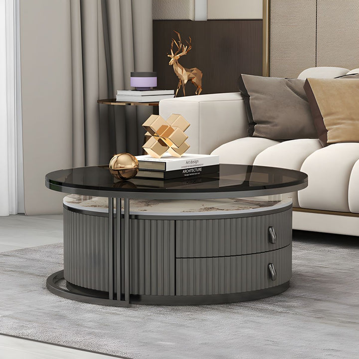 Gaurav Stainless Steel Frame Coffee Table for Living Room