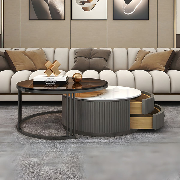 Gaurav Stainless Steel Frame Coffee Table for Living Room