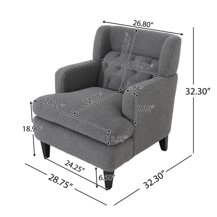 Arisha Solid Wood and Fabric Arm Chair | Living Room Chair | Lounge Chair