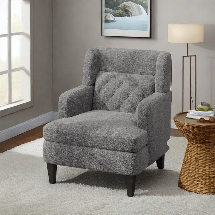 Arisha Solid Wood and Fabric Arm Chair | Living Room Chair | Lounge Chair