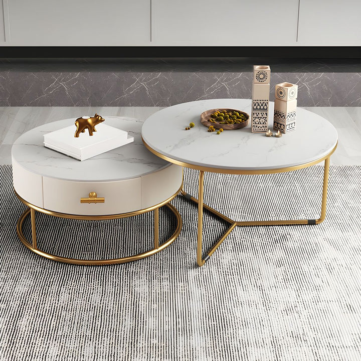 Hriday Stainless Steel Frame Coffee Table for Living Room