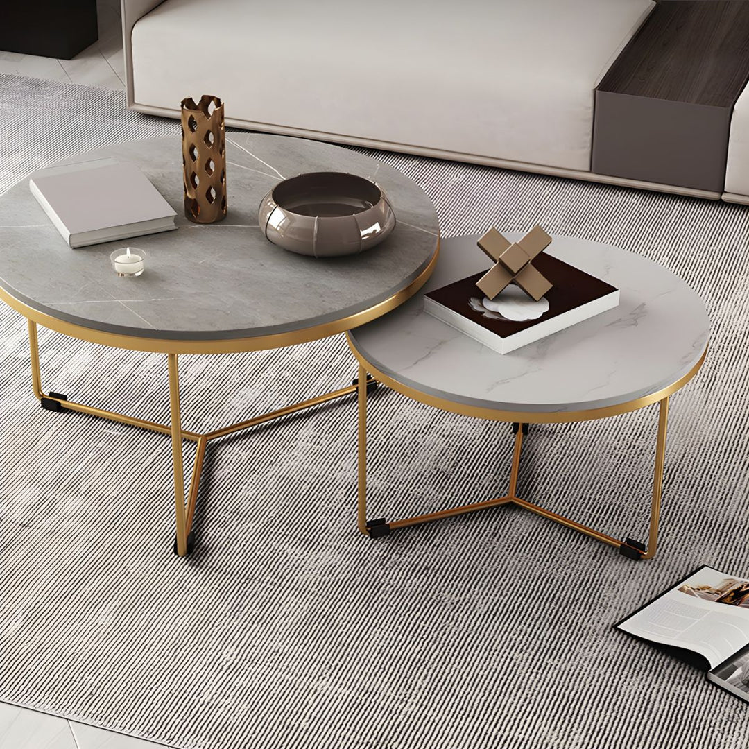 Hriday Stainless Steel Frame Coffee Table for Living Room