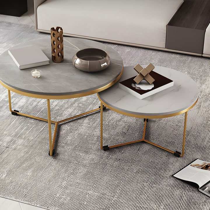 Hriday Stainless Steel Frame Coffee Table for Living Room