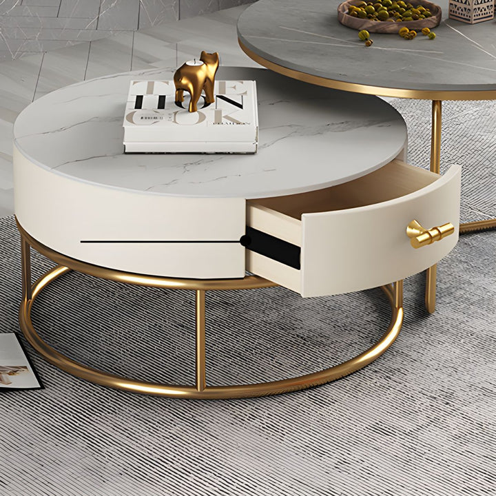 Hriday Stainless Steel Frame Coffee Table for Living Room