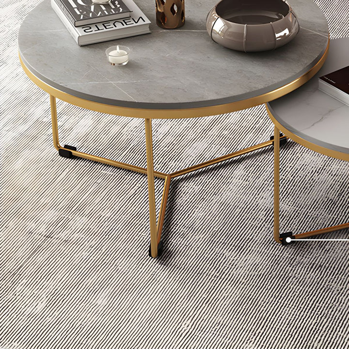 Hriday Stainless Steel Frame Coffee Table for Living Room