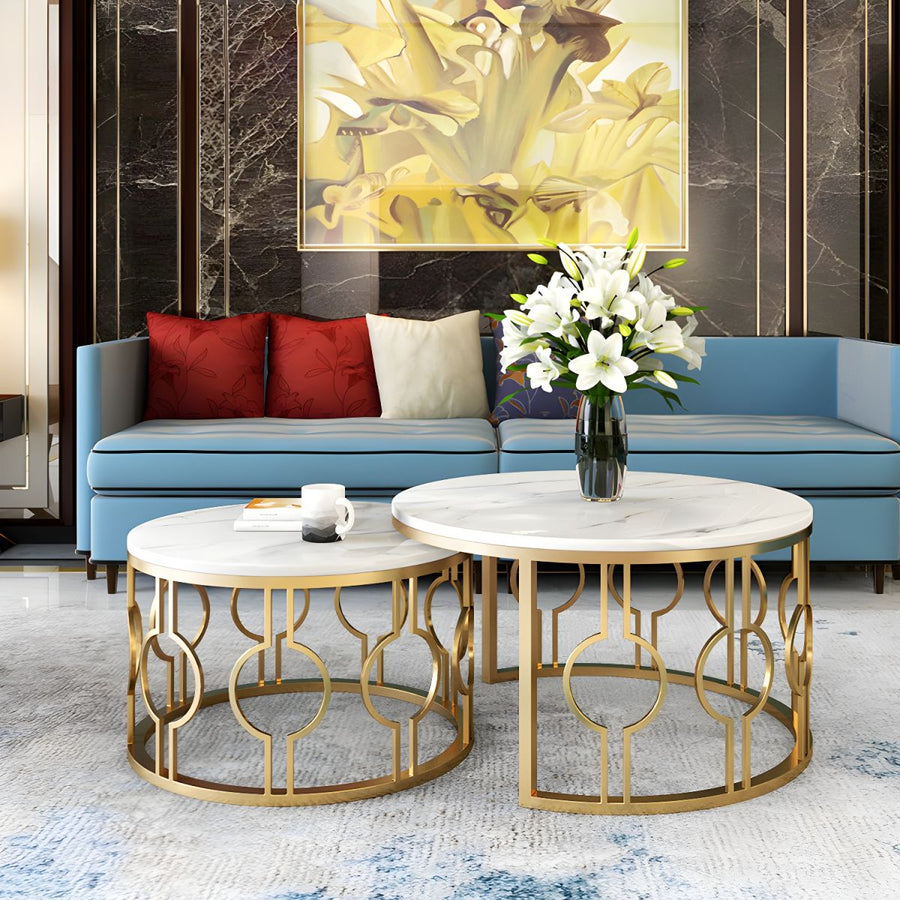 Ishaan Stainless Steel Coffee Table for Living Room