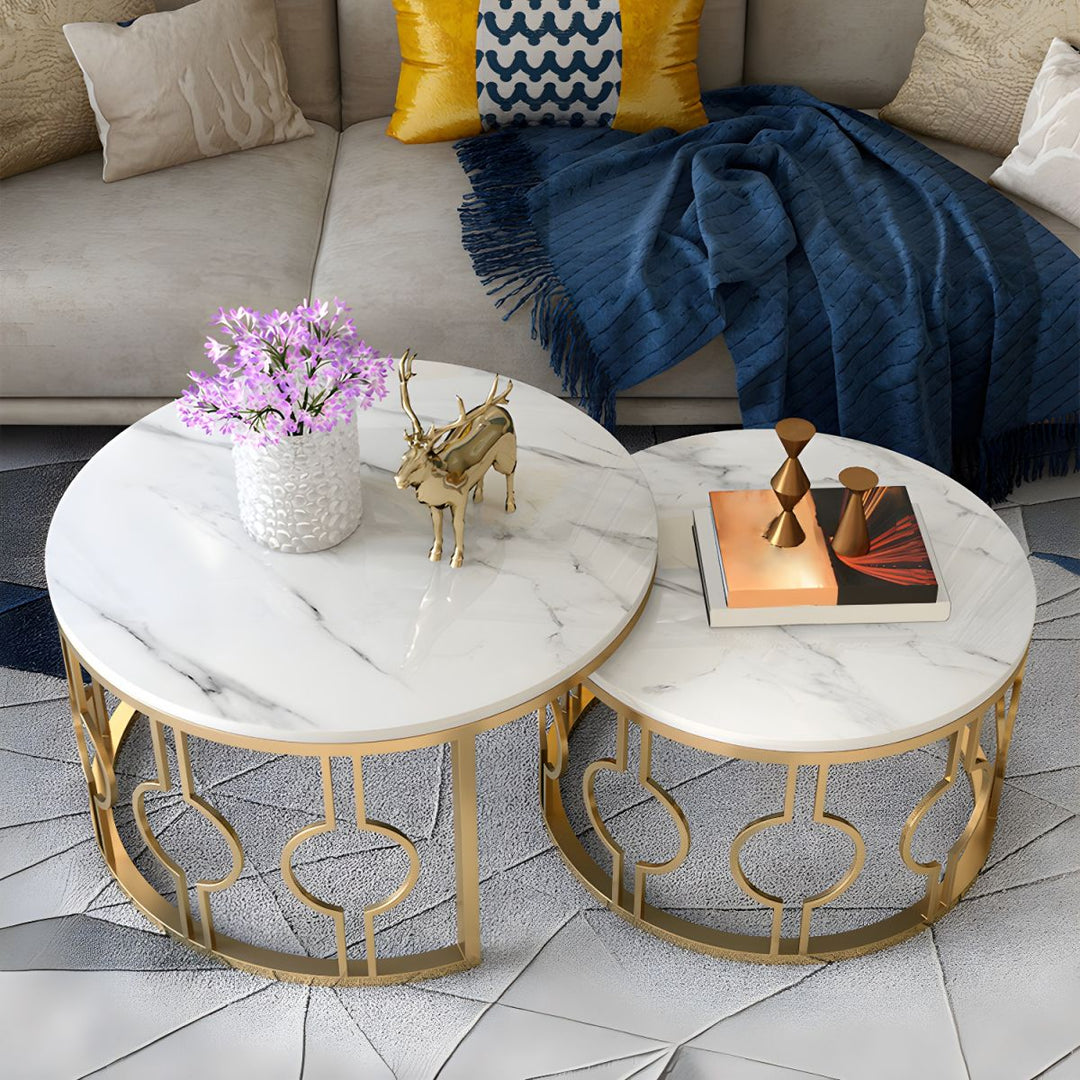 Ishaan Stainless Steel Coffee Table for Living Room