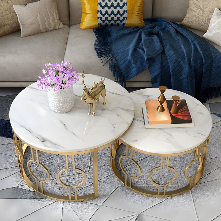 Ishaan Stainless Steel Coffee Table for Living Room