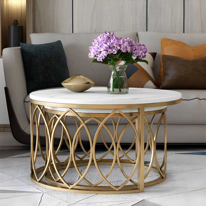 Ishaan Stainless Steel Coffee Table for Living Room