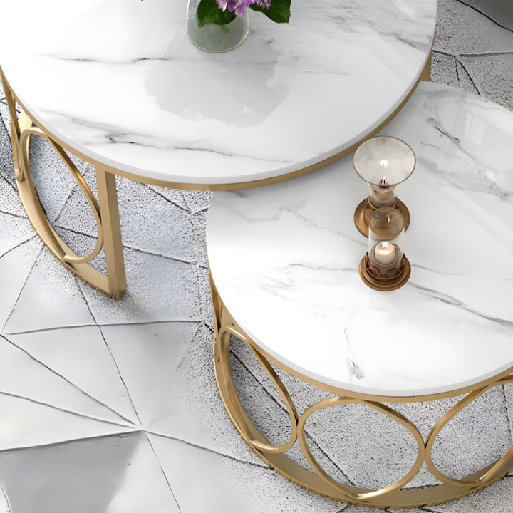 Ishaan Stainless Steel Coffee Table for Living Room