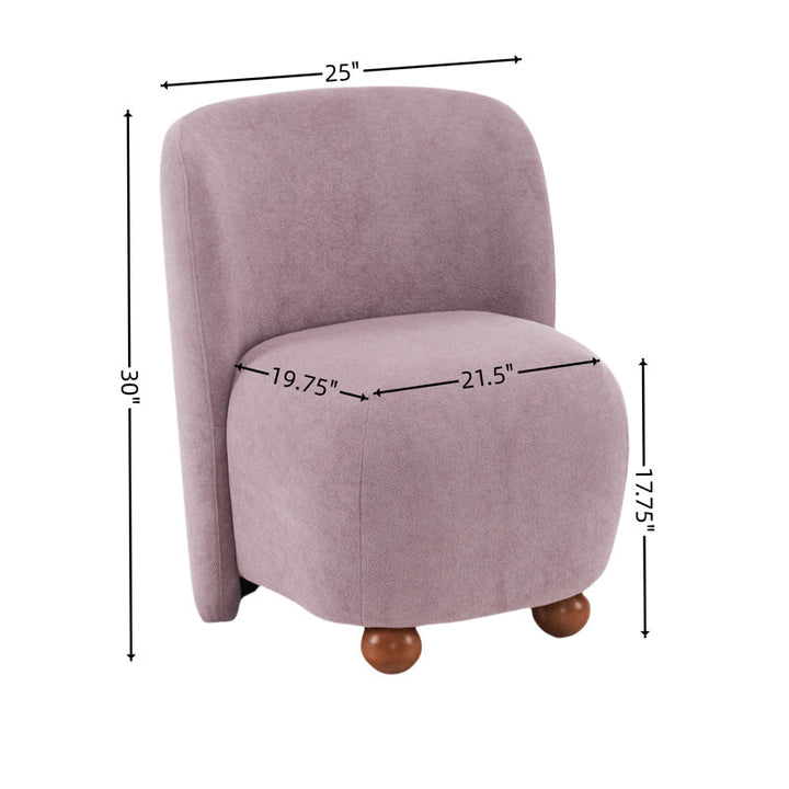 Mishka Solid Wood and Fabric Arm Chair | Living Room Chair | Lounge Chair