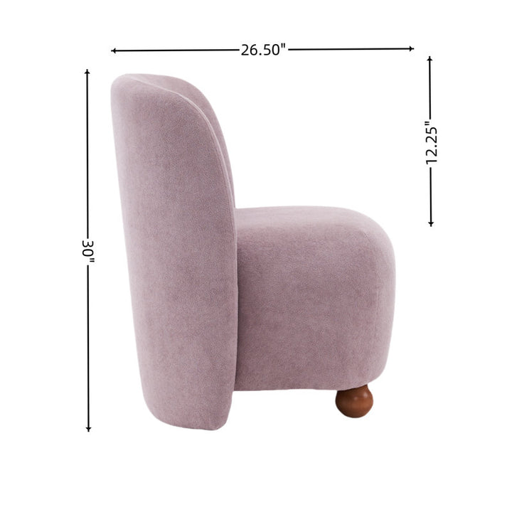 Mishka Solid Wood and Fabric Arm Chair | Living Room Chair | Lounge Chair