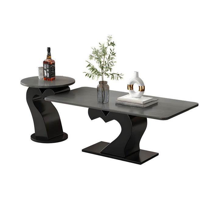 Kabir Stainless Steel Coffee Table Set | Heart Shape Coffee Table