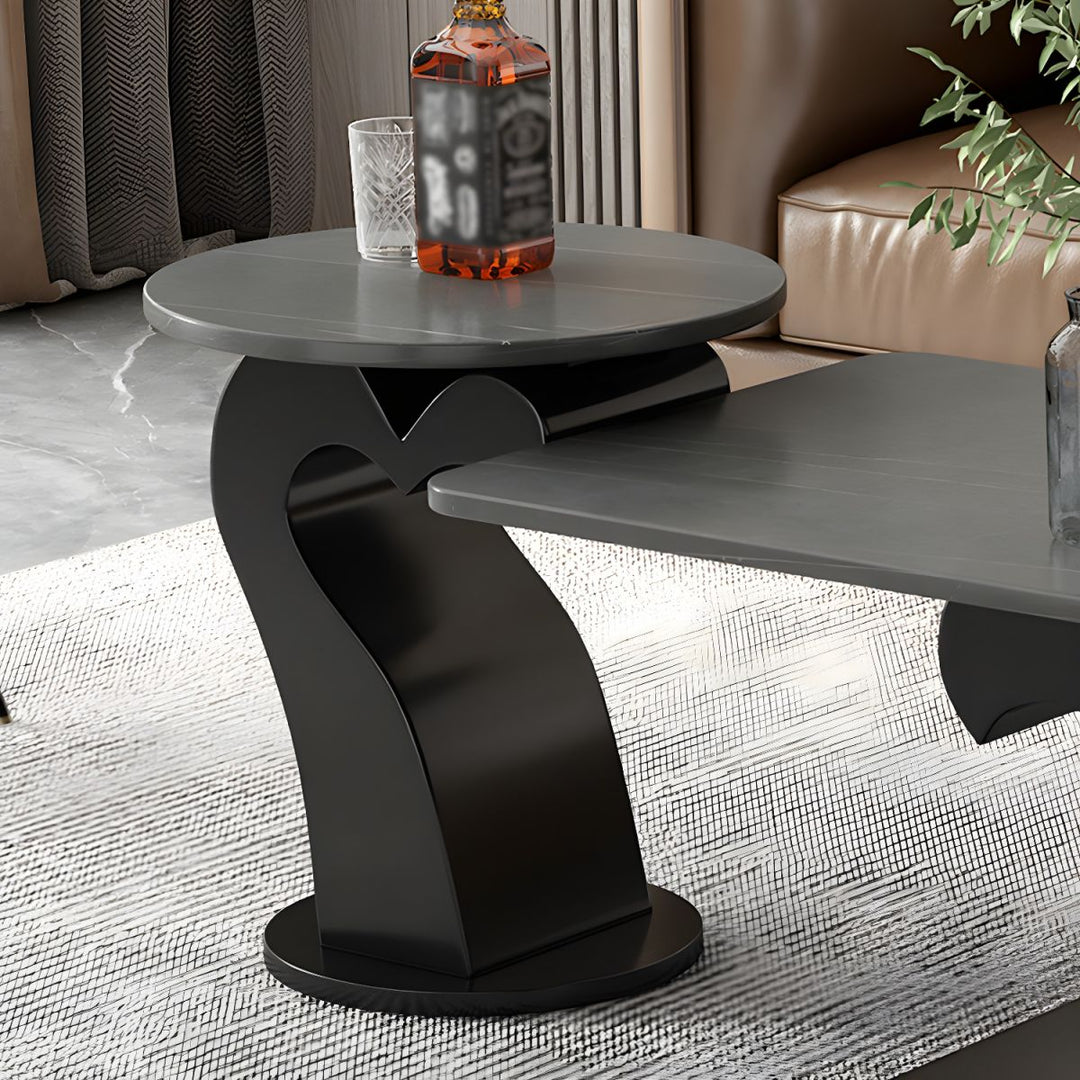 Kabir Stainless Steel Coffee Table Set | Heart Shape Coffee Table
