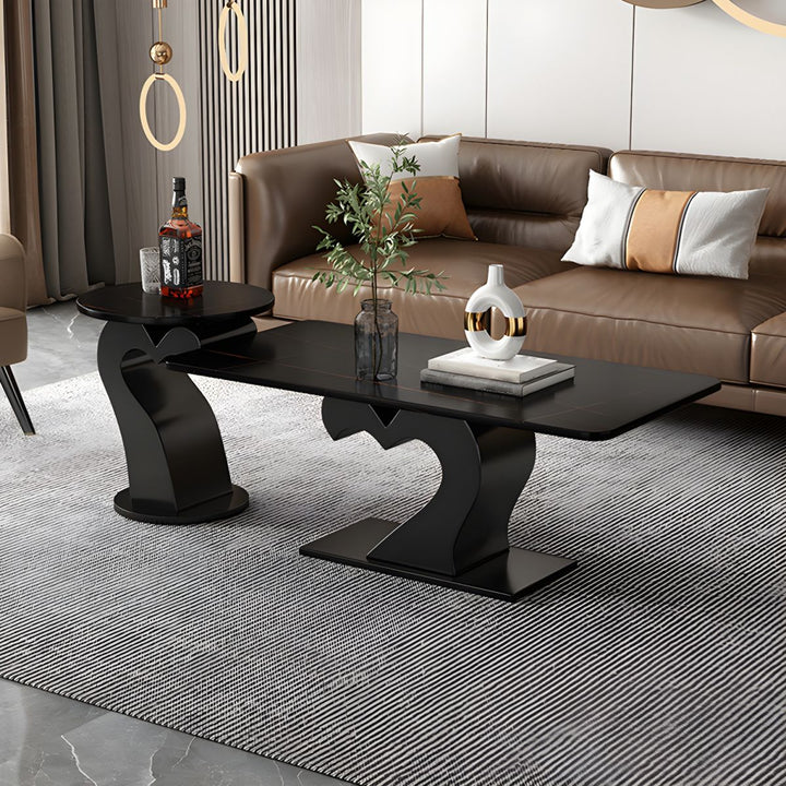 Kabir Stainless Steel Coffee Table Set | Heart Shape Coffee Table