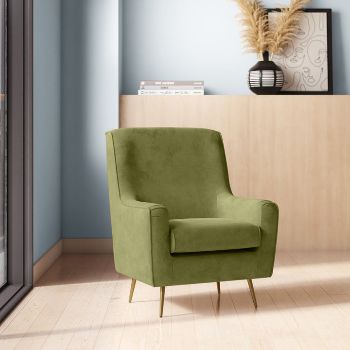 Anvika Metal and Fabric Arm Chair | Living Room Chair | Lounge Chair